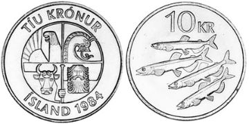 10 Kronur 1984-1994