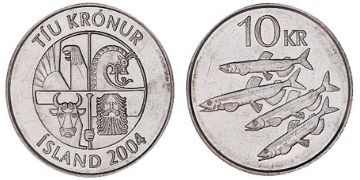 10 Kronur 1996-2008