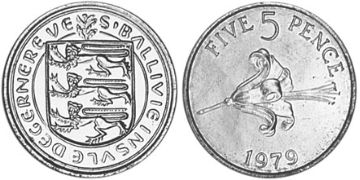 5 Pence 1977-1982
