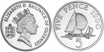 5 Pence 1985-1990