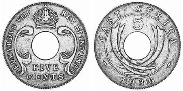 5 Centů 1936