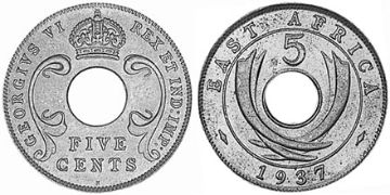 5 Centů 1937-1941