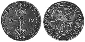 1/4 Dolar 1820-1822