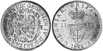 1/2 Dolaru 1821-1822