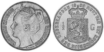 1/2 Gulden 1904-1909