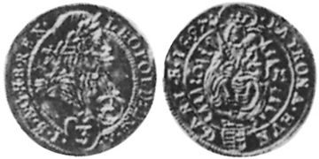3 Krajczar 1695-1704