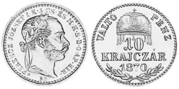 10 Krajczar 1870-1889