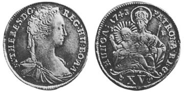 15 Krajczar 1743-1744