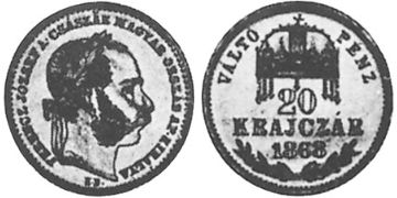 20 Krajczar 1868
