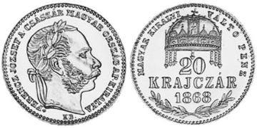 20 Krajczar 1868-1869
