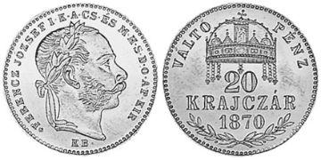 20 Krajczar 1870-1872