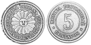 5 Centavos 1879-1880