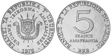 5 Franků 1976-1980