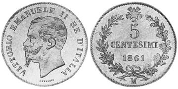5 Centesimi 1861-1867