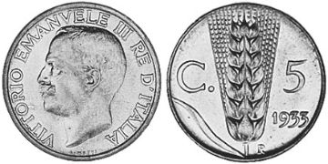 5 Centesimi 1919-1937
