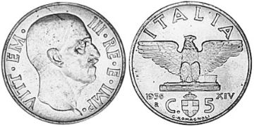 5 Centesimi 1936-1939