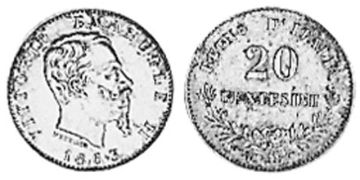 20 Centesimi 1863