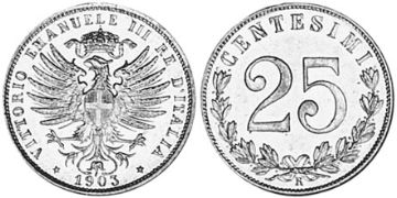 25 Centesimi 1902-1903