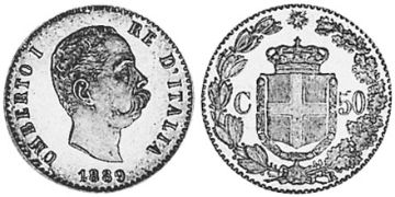 50 Centesimi 1889-1892