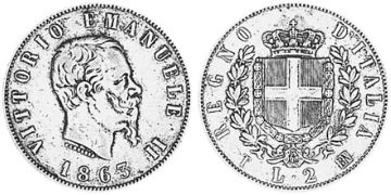 2 Lire 1863