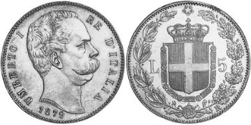 5 Lire 1878-1879
