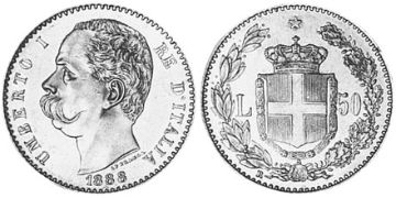 50 Lire 1884-1891