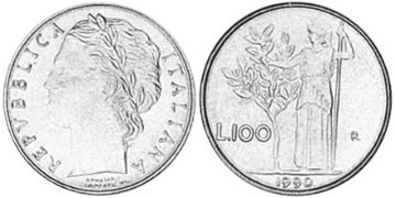 100 Lire 1956-1992