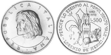 500 Lire 1992
