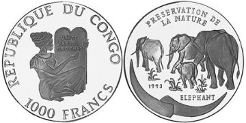 1000 Franků 1993