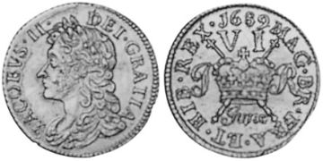 Sixpence 1689-1690