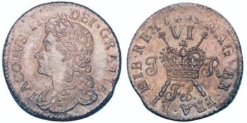Sixpence 1689