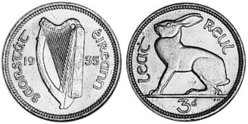 3 Pence 1928-1935