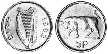 5 Pence 1992-2000