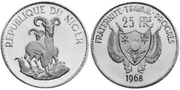 25 Francs 1968
