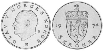 5 Kroner 1974-1988