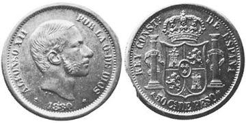 50 Centimos 1880