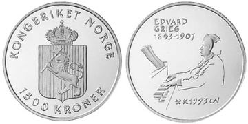 1500 Kroner 1993