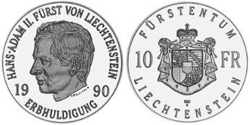 10 Franken 1990