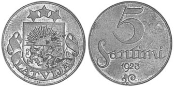 5 Santimi 1922-1923