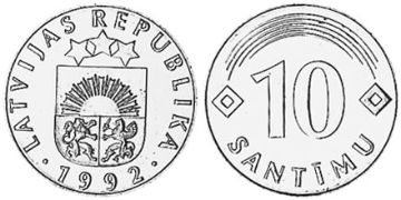 10 Santimu 1992-2008