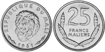 25 Francs 1961