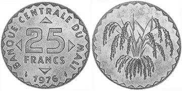 25 Francs 1976
