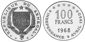 100 Francs 1968