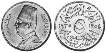 5 Milliemes 1929-1935