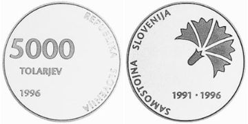 5000 Tolarjev 1996