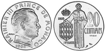 20 Centimes 1962
