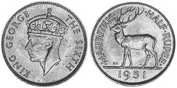 1/2 Rupie 1950-1951