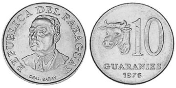 10 Guaranies 1975-1976