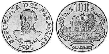 100 Guaranies 1990
