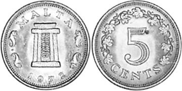 5 Cents 1972-1981